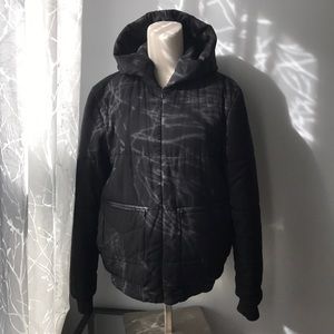 T by Alexander Wang Hooded Fill Jacket Black XS